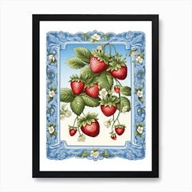 Strawberries Illustration 3 Art Print