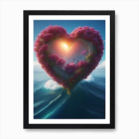 Love Over The Ocean Art Print