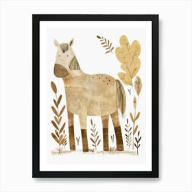 Charming Nursery Kids Animals Pony 3 Art Print