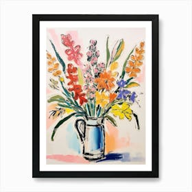 Flower Painting Fauvist Style Snapdragon 3 Art Print