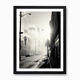 Los Angeles, Black And White Analogue Photograph 4 Art Print