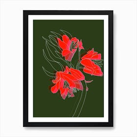 Red Lilies Art Print