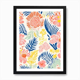 Fiji, Inspired Travel Pattern 1 Art Print