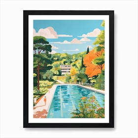 Garden Pool 2 Art Print