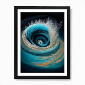 Whirlpool Water Waterscape Crayon 1 Art Print