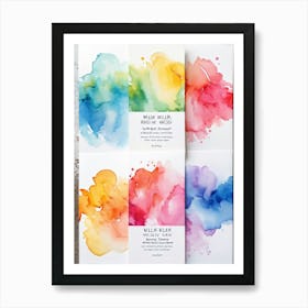 Watercolor Splatters Art Print