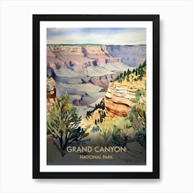 Grand Canyon National Park Watercolour 2 Art Print