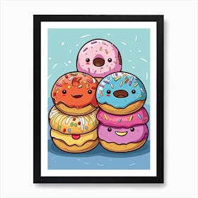 Donuts Friends Art Print