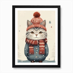 Winter Cat 1 Art Print