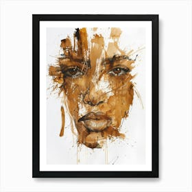 Coffee Stain Painting Art Print