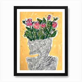 Roses In The Head Art Print