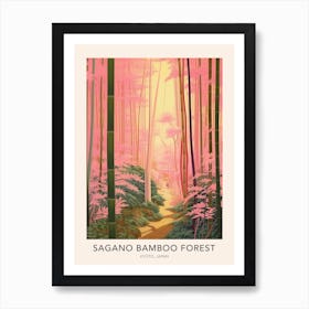 The Sagano Bamboo Forest Kyoto Japan Travel Poster Art Print