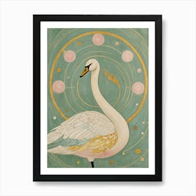 Pastel Swan's Grace Art Print