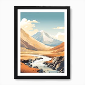 Tongariro Alpine Crossing New Zealand 2 Hiking Trail Landscape Art Print