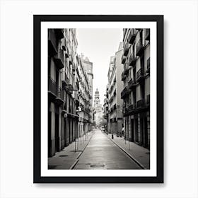 Barcelona, Spain, Photography In Black And White 1 Art Print