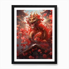 Chinese New Year Dragon Illustration 2 Art Print