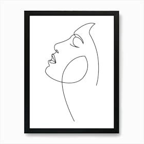  Line Portrait Of A Woman / Mother Art Print