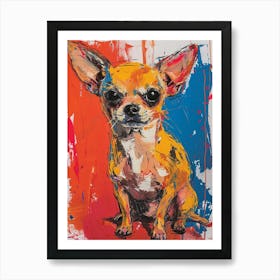 Chihuahua Acrylic Painting 5 Art Print