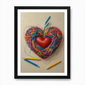 Heart Of Yarn 12 Art Print