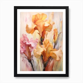 Fall Flower Painting Gladiolus 3 Art Print