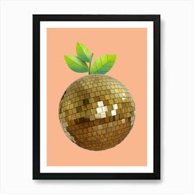 Orange Disco Poster, Contemporary Art Prints on Food and Kitchen..201 Art Print