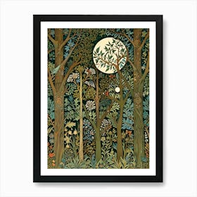 William Morris Print Forest At Night 1 Art Print