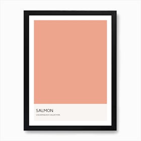 Salmon Colour Block Poster Art Print