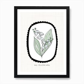 May Lily of the Valley Birth Flower Art Print