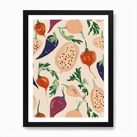 Mixed Vegetable Selection Pattern 3 Art Print