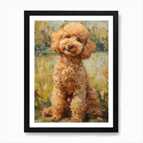 Poodle Acrylic Painting 2 Art Print