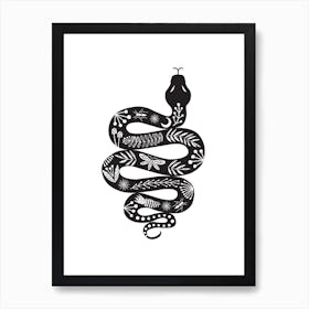 Folk Snake Art Print