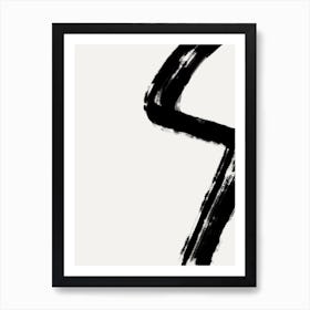 Number With Brush Strokes Art Print