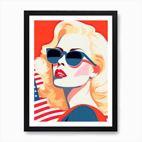 From Sea to Shining Sea: Pop Art USA Women Art Print