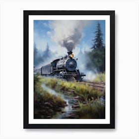 Train On The Tracks 4 Art Print