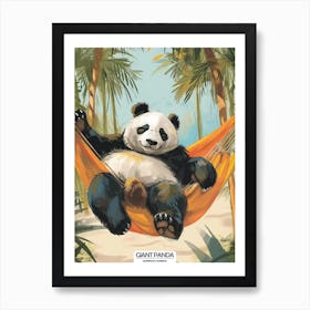 Giant Panda Napping In A Hammock Poster 1 Art Print