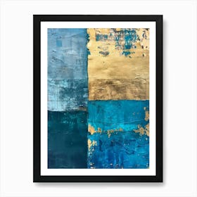 Blue And Gold 14 Art Print