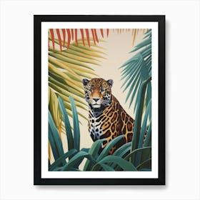 Jaguar 1 Tropical Animal Portrait Art Print