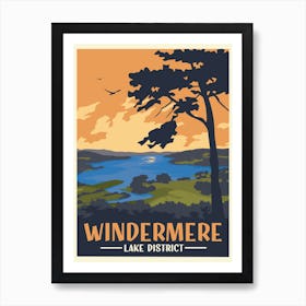 Windermere Travel Poster Art Print