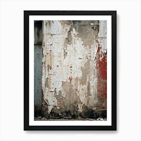 An Abstract Textured Wall As Old As Time And Fragmented By Years Of Wear And Tear Serving As The Art Print