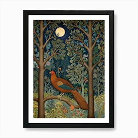 William Morris Pheasant In The Woods 1 Art Print