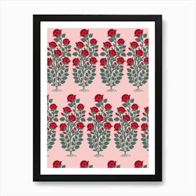 Floral Block Print Poster