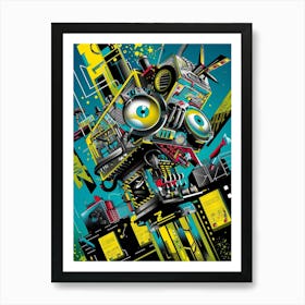 Robots In The City Art Print