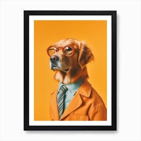 A Golden Retriever Dog 7 Art Print