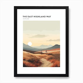 The East Highland Way Scotland 3 Hiking Trail Landscape Poster Art Print