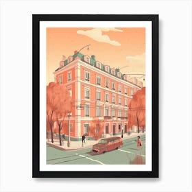 Madrid Spain Travel Illustration 4 Art Print