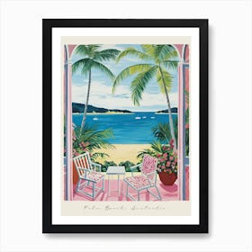 Poster Of Palm Beach, Australia, Matisse And Rousseau Style 1 Art Print