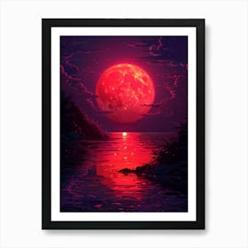 Red Moon 7 Art Print