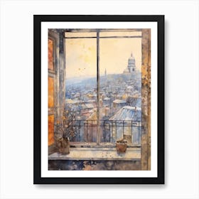 Winter Cityscape Istanbul Turkey Art Print