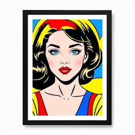 Retro Radiance: A Pop Art Tribute to the Modern Woman Pop Art Art Print