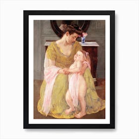 Mother and Child with a Rose Scarf (ca. 1908), Mary Cassatt Art Print